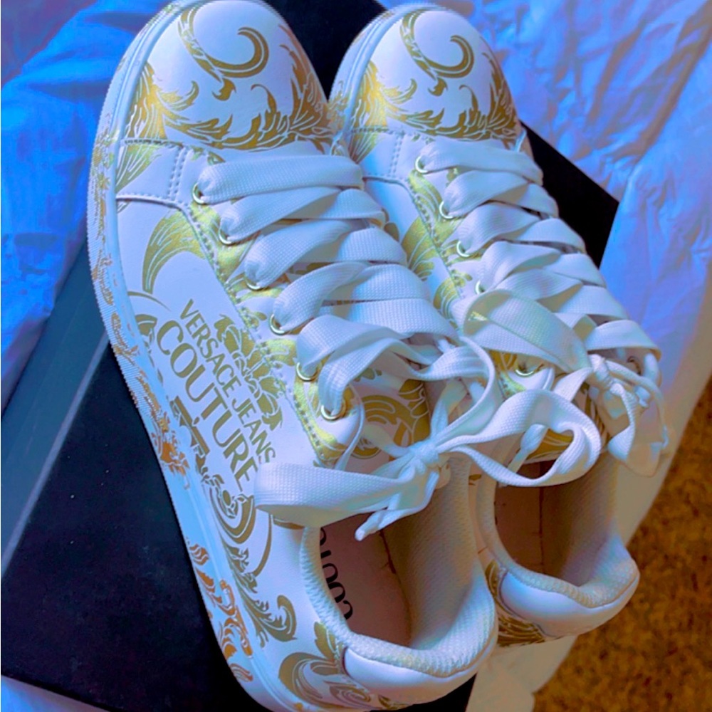 Versace Jeans Couture White and Gold